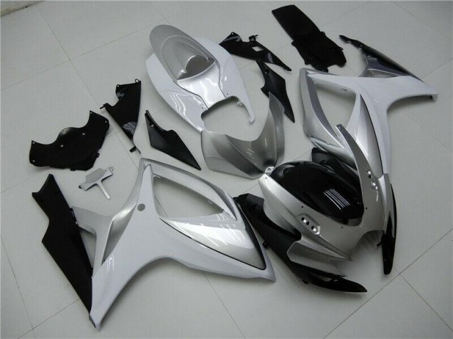 2006-2007 Silver Suzuki GSXR 600/750 Motorcycle Fairings Kits UK Factory 2006-2007 Silver Suzuki GSXR 600/750 Motorcycle Fairings Kits UK Factory