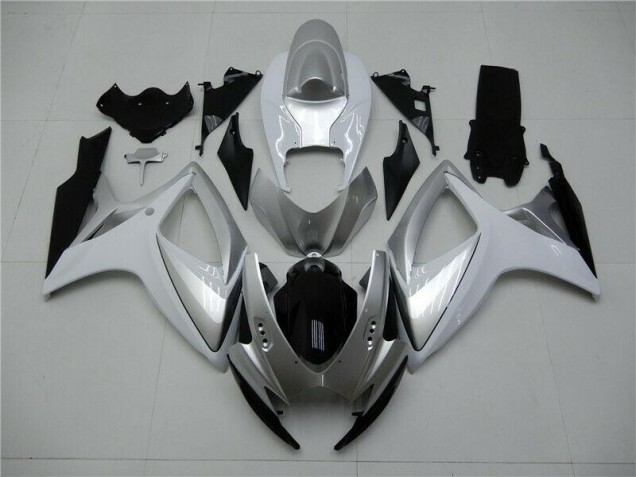 2006-2007 Silver Suzuki GSXR 600/750 Motorcycle Fairings Kits UK Factory 2006-2007 Silver Suzuki GSXR 600/750 Motorcycle Fairings Kits UK Factory