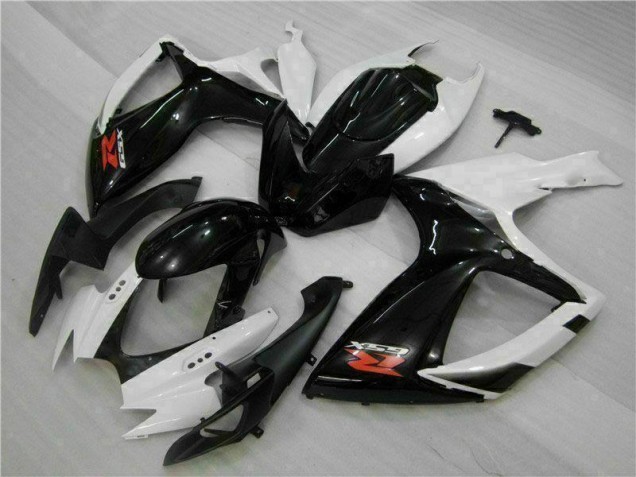 2006-2007 White Black Suzuki GSXR 600/750 Motorcycle Fairings Kit UK Factory 2006-2007 White Black Suzuki GSXR 600/750 Motorcycle Fairings Kit UK Factory