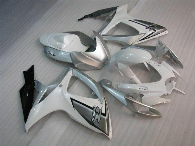 2006-2007 White Silver Suzuki GSXR 600/750 Bike Fairings UK Factory 2006-2007 White Silver Suzuki GSXR 600/750 Bike Fairings UK Factory