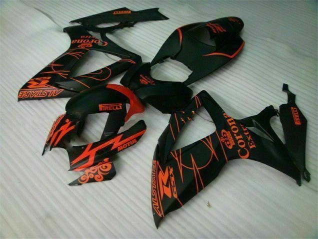 2006-2007 Black Suzuki GSXR 600/750 Motorcycle Fairings Kits UK Factory 2006-2007 Black Suzuki GSXR 600/750 Motorcycle Fairings Kits UK Factory