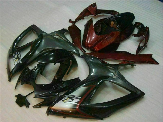 2006-2007 Black Red Suzuki GSXR 600/750 Motorcycle Fairings UK Factory 2006-2007 Black Red Suzuki GSXR 600/750 Motorcycle Fairings UK Factory