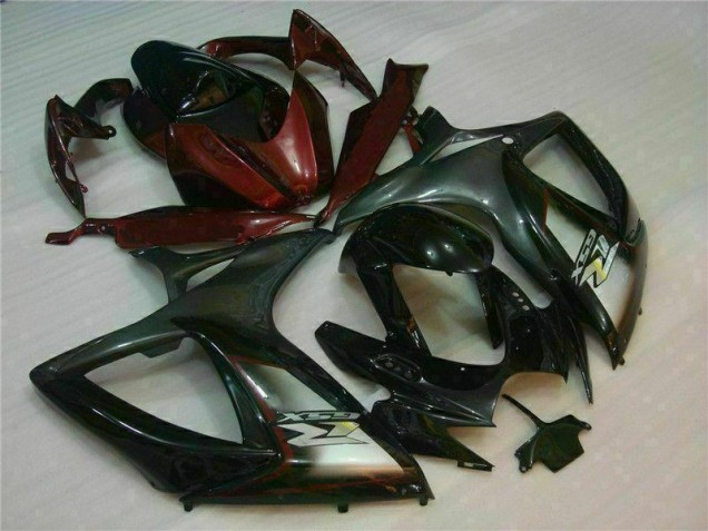 2006-2007 Black Red Suzuki GSXR 600/750 Motorcycle Fairings UK Factory 2006-2007 Black Red Suzuki GSXR 600/750 Motorcycle Fairings UK Factory