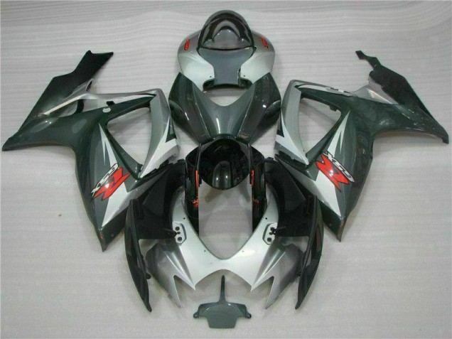 2006-2007 Silver Black Suzuki GSXR 600/750 Motorcycle Fairings Kits UK Factory 2006-2007 Silver Black Suzuki GSXR 600/750 Motorcycle Fairings Kits UK Factory