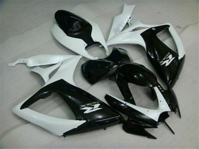 2006-2007 Black White Suzuki GSXR 600/750 Motorcycle Replacement Fairings UK Factory 2006-2007 Black White Suzuki GSXR 600/750 Motorcycle Replacement Fairings UK Factory