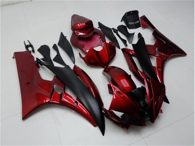 2006-2007 Red Black Yamaha YZF R6 Bike Fairings UK Factory 2006-2007 Red Black Yamaha YZF R6 Bike Fairings UK Factory