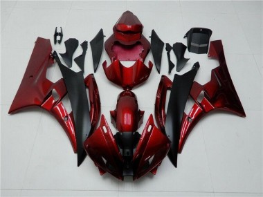 2006-2007 Red Black Yamaha YZF R6 Bike Fairings UK Factory