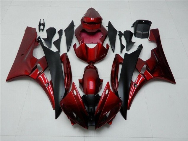 2006-2007 Red Black Yamaha YZF R6 Bike Fairings UK Factory 2006-2007 Red Black Yamaha YZF R6 Bike Fairings UK Factory