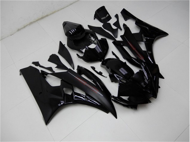 2006-2007 Glossy Matte Black Yamaha YZF R6 Motor Bike Fairings UK Factory 2006-2007 Glossy Matte Black Yamaha YZF R6 Motor Bike Fairings UK Factory