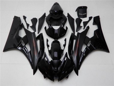 2006-2007 Glossy Matte Black Yamaha YZF R6 Motor Bike Fairings UK Factory