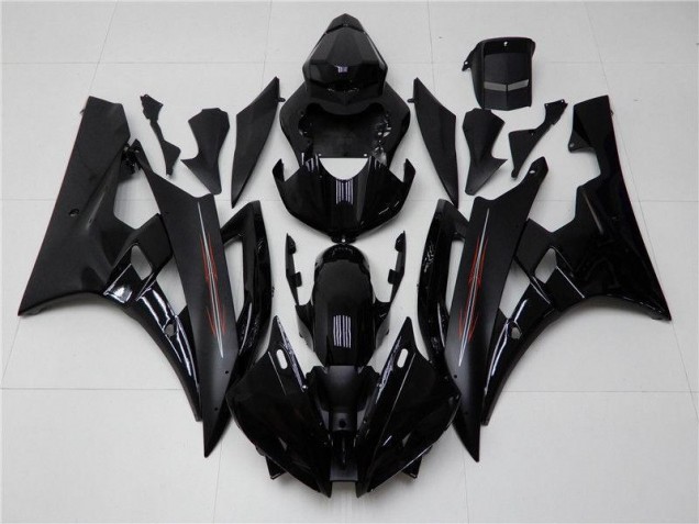 2006-2007 Glossy Matte Black Yamaha YZF R6 Motor Bike Fairings UK Factory 2006-2007 Glossy Matte Black Yamaha YZF R6 Motor Bike Fairings UK Factory
