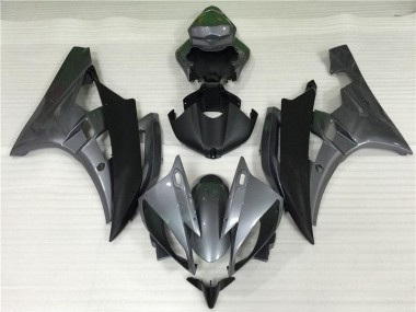 2006-2007 Grey Black Yamaha YZF R6 Bike Fairing Kit UK Factory