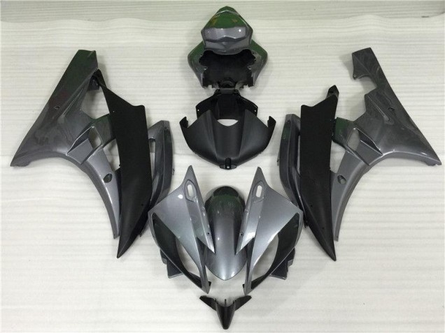 2006-2007 Grey Black Yamaha YZF R6 Bike Fairing Kit UK Factory 2006-2007 Grey Black Yamaha YZF R6 Bike Fairing Kit UK Factory