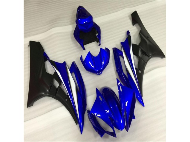 2006-2007 Blue Black Yamaha YZF R6 Motorcycle Fairings Kits UK Factory 2006-2007 Blue Black Yamaha YZF R6 Motorcycle Fairings Kits UK Factory