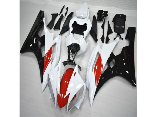 2006-2007 Red White Black Yamaha YZF R6 Moto Fairings UK Factory 2006-2007 Red White Black Yamaha YZF R6 Moto Fairings UK Factory