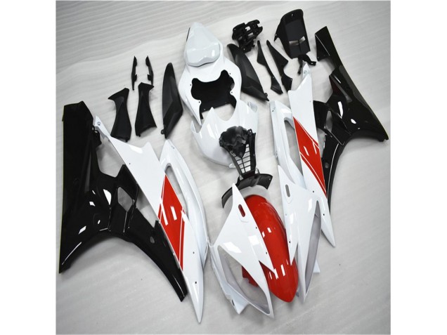 2006-2007 Red White Black Yamaha YZF R6 Moto Fairings UK Factory 2006-2007 Red White Black Yamaha YZF R6 Moto Fairings UK Factory