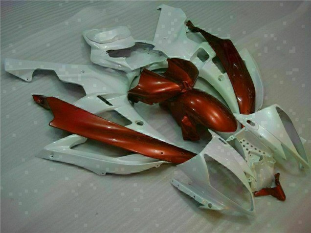 2006-2007 White Brown Yamaha YZF R6 Motorcylce Fairings UK Factory 2006-2007 White Brown Yamaha YZF R6 Motorcylce Fairings UK Factory