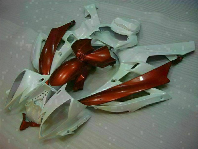 2006-2007 White Brown Yamaha YZF R6 Motorcylce Fairings UK Factory 2006-2007 White Brown Yamaha YZF R6 Motorcylce Fairings UK Factory