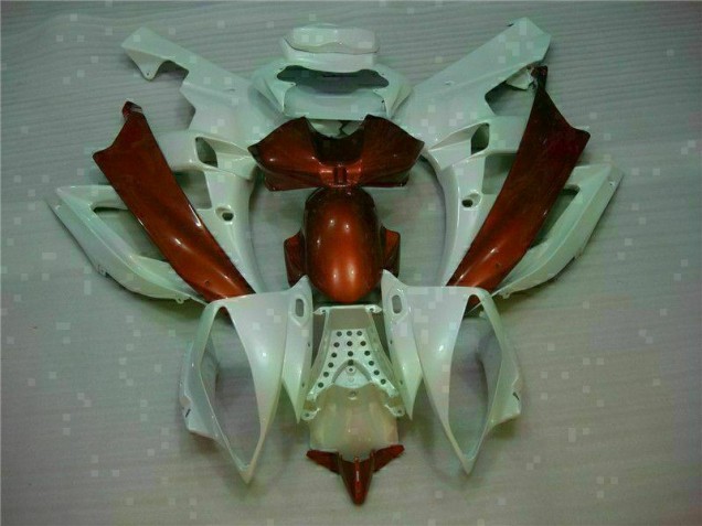 2006-2007 White Brown Yamaha YZF R6 Motorcylce Fairings UK Factory 2006-2007 White Brown Yamaha YZF R6 Motorcylce Fairings UK Factory