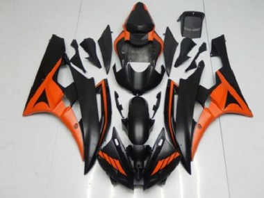 2006-2007 Orange Black Yamaha YZF R6 Bike Fairings UK Factory