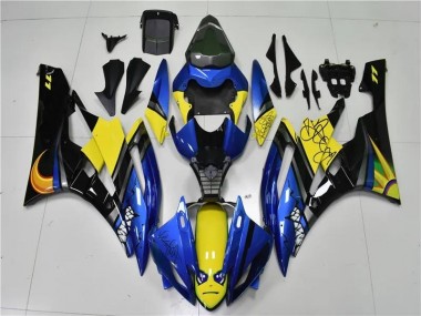 2006-2007 Blue Shark Yamaha YZF R6 Motorcycle Fairings Kits UK Factory
