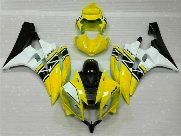 2006-2007 Yellow White Black Yamaha YZF R6 Motorcylce Fairings UK Factory 2006-2007 Yellow White Black Yamaha YZF R6 Motorcylce Fairings UK Factory