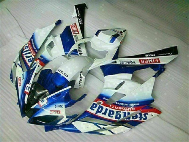 2006-2007 White Blue Yamaha YZF R6 Motorbike Fairing UK Factory 2006-2007 White Blue Yamaha YZF R6 Motorbike Fairing UK Factory