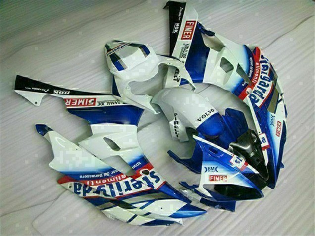 2006-2007 White Blue Yamaha YZF R6 Motorbike Fairing UK Factory 2006-2007 White Blue Yamaha YZF R6 Motorbike Fairing UK Factory