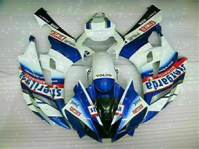 2006-2007 White Blue Yamaha YZF R6 Motorbike Fairing UK Factory 2006-2007 White Blue Yamaha YZF R6 Motorbike Fairing UK Factory