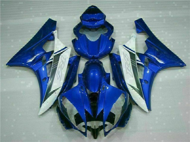 2006-2007 Blue White Yamaha YZF R6 Bike Fairings UK Factory 2006-2007 Blue White Yamaha YZF R6 Bike Fairings UK Factory