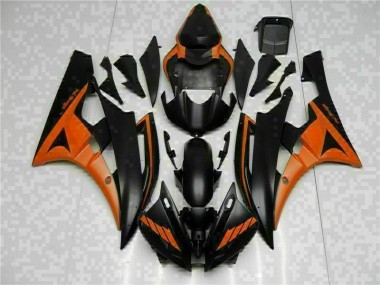 2006-2007 Orange Black Yamaha YZF R6 Bike Fairing UK Factory