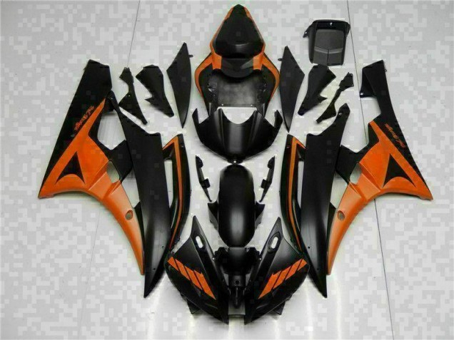 2006-2007 Orange Black Yamaha YZF R6 Bike Fairing UK Factory 2006-2007 Orange Black Yamaha YZF R6 Bike Fairing UK Factory