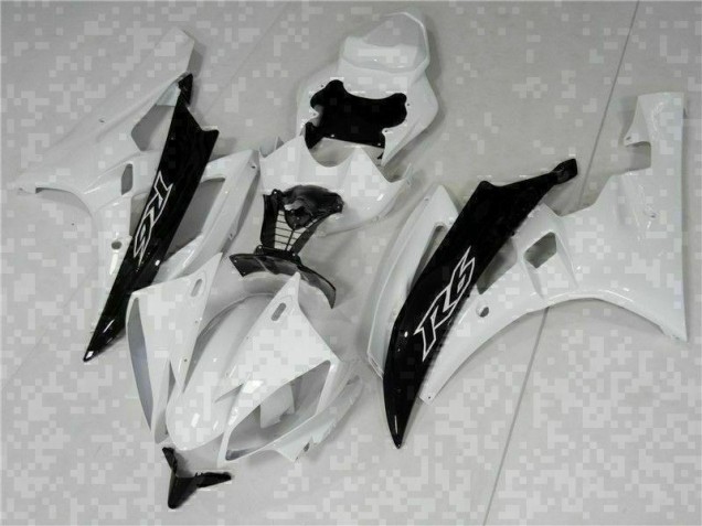 2006-2007 White Black Yamaha YZF R6 Bike Fairings UK Factory 2006-2007 White Black Yamaha YZF R6 Bike Fairings UK Factory