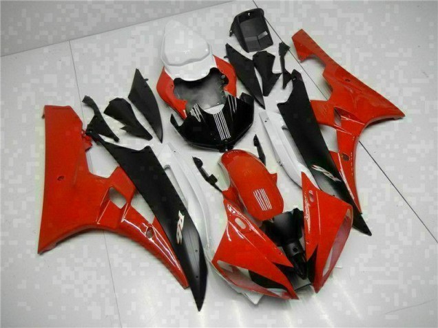 2006-2007 Red Black Yamaha YZF R6 Motorcycle Fairings Kits UK Factory 2006-2007 Red Black Yamaha YZF R6 Motorcycle Fairings Kits UK Factory