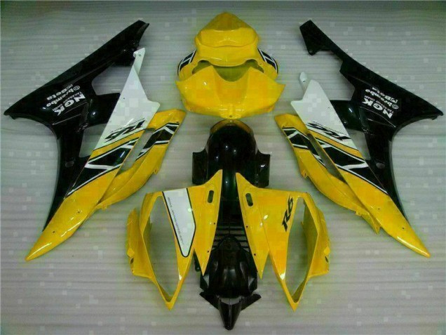2006-2007 Yellow Black Yamaha YZF R6 Motorbike Fairing UK Factory 2006-2007 Yellow Black Yamaha YZF R6 Motorbike Fairing UK Factory