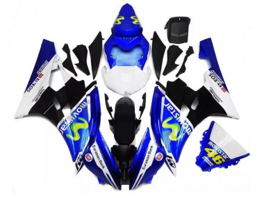 2006-2007 Blue Black White Yamaha YZF R6 Motor Fairings UK Factory