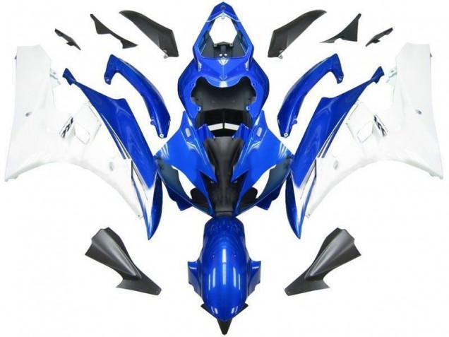 2006-2007 Blue White Yamaha YZF R6 Motorcycle Fairing Kit UK Factory