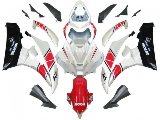 2006-2007 White Red Black Yamaha YZF R6 Bike Fairings UK Factory 2006-2007 White Red Black Yamaha YZF R6 Bike Fairings UK Factory