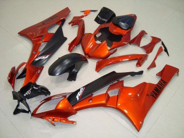 2006-2007 Orange Matte Black Yamaha YZF R6 Motorcycle Replacement Fairings UK Factory