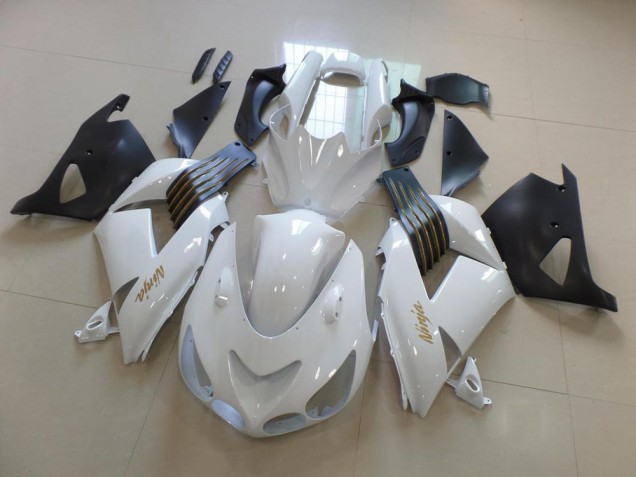 2006-2011 White and Matte Black Kawasaki ZX14R ZZR1400 Bike Fairings UK Factory 2006-2011 White and Matte Black Kawasaki ZX14R ZZR1400 Bike Fairings UK Factory