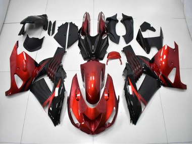 2006-2011 Red Black Kawasaki Ninja ZX14R (ZZR 1400) Motorcycle Fairings MF0653 UK Factory