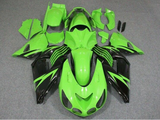 2006-2011 Green Black Kawasaki ZX14R ZZR1400 Bike Fairings UK Factory 2006-2011 Green Black Kawasaki ZX14R ZZR1400 Bike Fairings UK Factory