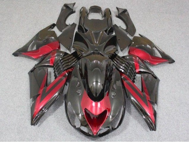 2006-2011 Black Red Kawasaki ZX14R ZZR1400 Bike Fairings UK Factory 2006-2011 Black Red Kawasaki ZX14R ZZR1400 Bike Fairings UK Factory