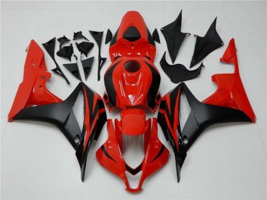 2007-2008 Black Red Honda CBR600RR Motorcycle Fairing Kit UK Factory