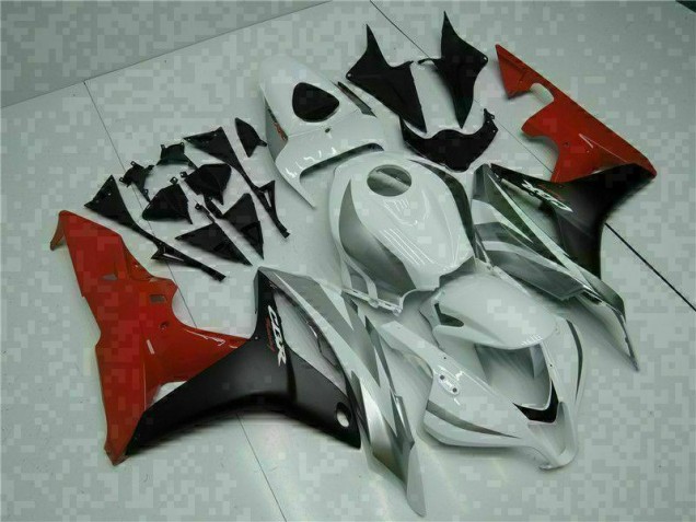 2007-2008 White Black Red Honda CBR600RR Bike Fairings UK Factory 2007-2008 White Black Red Honda CBR600RR Bike Fairings UK Factory