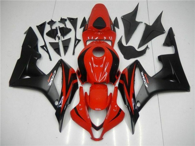 2007-2008 Black Red Honda CBR600RR Motor Bike Fairings UK Factory 2007-2008 Black Red Honda CBR600RR Motor Bike Fairings UK Factory