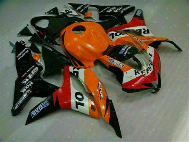 2007-2008 Orange Black Repsol Honda CBR600RR Motorcycle Replacement Fairings UK Factory 2007-2008 Orange Black Repsol Honda CBR600RR Motorcycle Replacement Fairings UK Factory