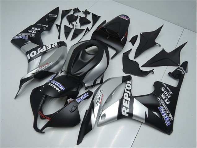 2007-2008 Silver Repsol Black Honda CBR600RR Bike Fairings UK Factory 2007-2008 Silver Repsol Black Honda CBR600RR Bike Fairings UK Factory