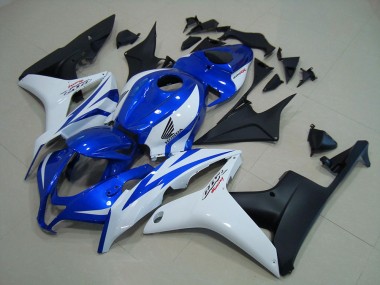 2007-2008 Blue White Matte Black Honda CBR600RR Motorcycle Replacement Fairings UK Factory