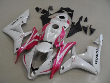 2007-2008 Pearl White with Pink Honda CBR600RR Motorcycle Fairings MF3074 UK Factory